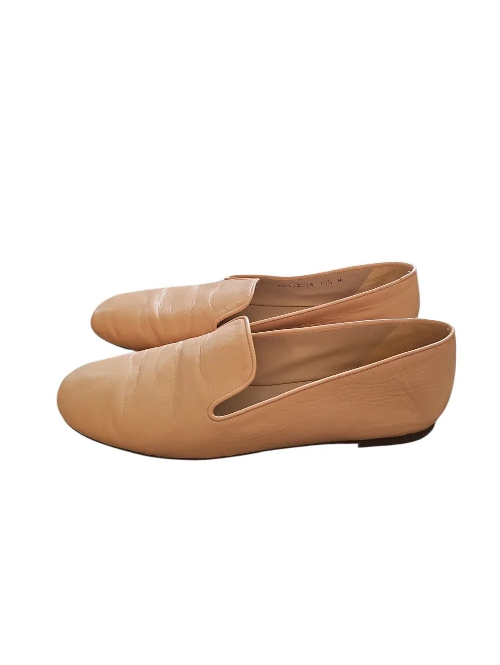 STUART WEITZMAN Womens Myguy Loafer Flat Tan Nude Leather Sz 10.5 M